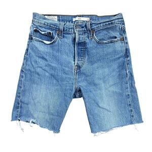 Levi’s 501 Premium Line Wedgie Fit Button Fly Cutoff Denim Jean Shorts Womens 26